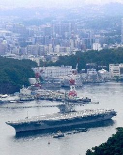 横須賀のロナルド・レーガン離日　任務８年超、同型空母と交代へ