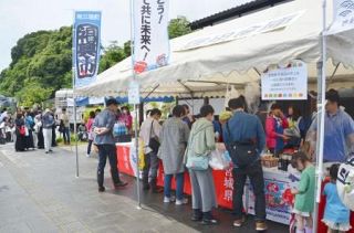 南三陸からテント市に出店　石川・七尾の商店街復興を応援