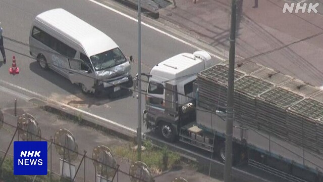 茨城 稲敷 トラックとワゴン車衝突事故 6人けが 全員意識あり