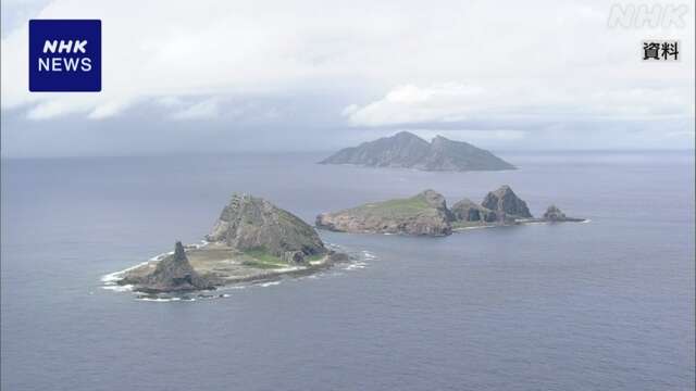 沖縄 尖閣沖 中国海警局の船1隻が領海侵入 海保が警告と監視