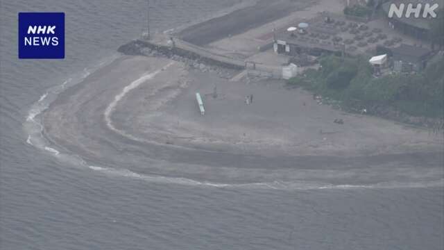 神奈川 横須賀の「猿島」 砂浜の浸食で海水浴場の開設中止に