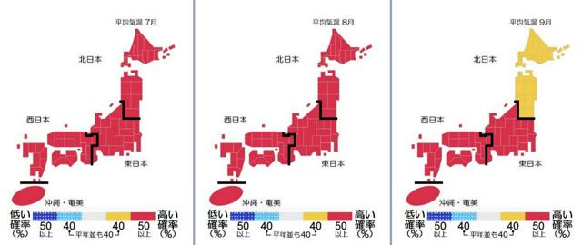 ラニーニャ傾向が影響か　暑さ、7～8月も平年超え予報