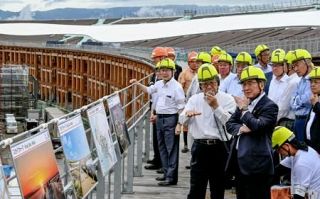 万博館の建設「なんとかできる」　十倉会長が視察、軸足は運営に