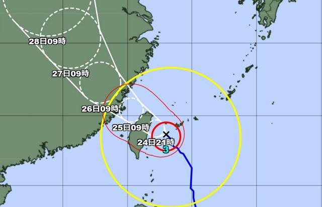 24日午後に沖縄・先島諸島に台風3号最接近、北海道・雨竜川が氾濫