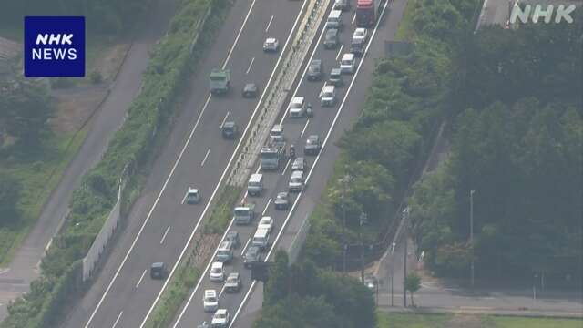 東北自動車道 一関トンネル事故で一時渋滞 車4台関係 1人軽傷