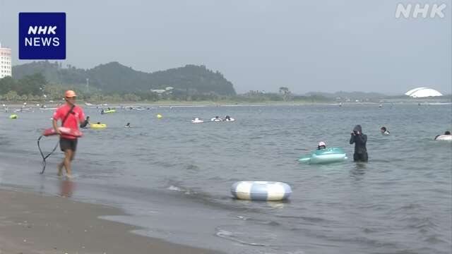 宮崎 青島の海水浴場が再開 遊泳区域を狭めるなど対策講じる