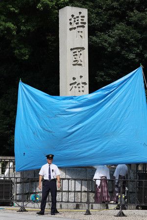 靖国神社に「厠所」落書き＝器物損壊容疑で捜査―警視庁