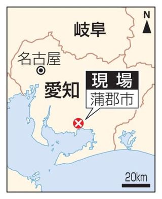 土砂崩れ5人生き埋め通報　女性1人発見、愛知・蒲郡