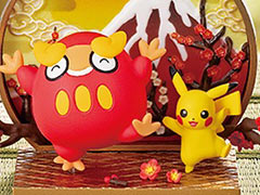 ピカチュウ，モクローなどのポケモンたちが和風の窓デザイン付きのフィギュアになった「ポケモン 和の窓」，12月16日に発売