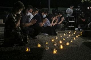 紀伊豪雨から１３年、各地で追悼　鎮魂の光、犠牲者しのぶ