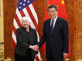 中国副首相と会談の可能性　米財務長官、ＥＶ過剰生産議論か