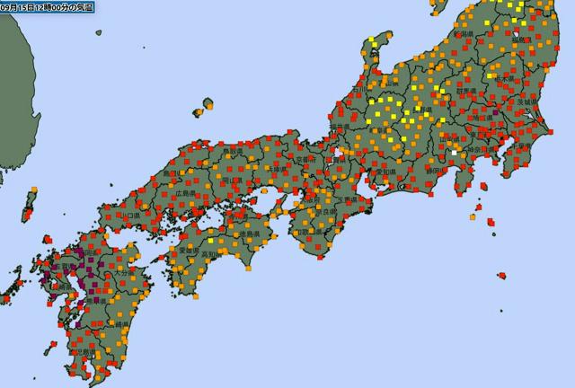 熊本や埼玉など21地点で猛暑日に、東北・関東は激しい雨にも要警戒