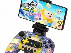 Android端末に直接くっつけるコントローラ「ワイヤレスホリパッド for Mobile Gaming」の「EGGY PARTY」デザイン版が2024年12月発売へ