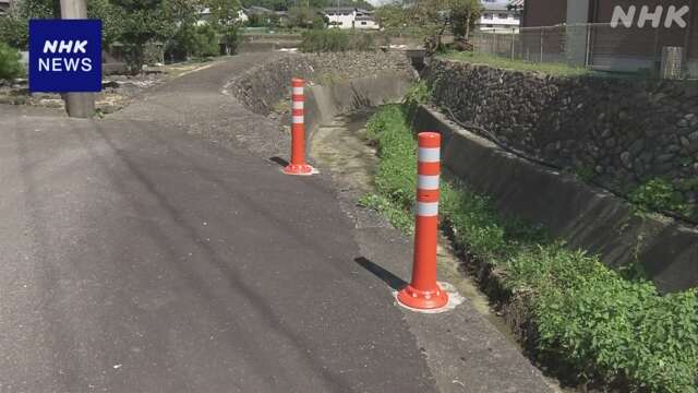 徳島 美馬 シニアカー転落死事故で転落防止用ポールを市が設置