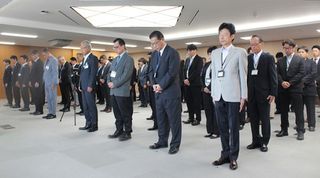 ＪＣＯ臨界事故から２５年＝東海村役場で黙とう―茨城