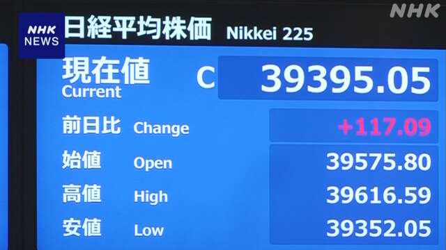 株価 小幅に値上がり NY市場でダウ平均株価最高値更新を受け