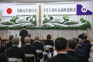 犠牲者しのび追悼式＝台風１９号被害から５年―宮城・丸森町