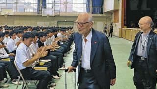 「原爆が与えた苦しみ、感性で受け止めて」被団協・田中煕巳さん　埼玉県立浦和高でノーベル賞決定後初の講演