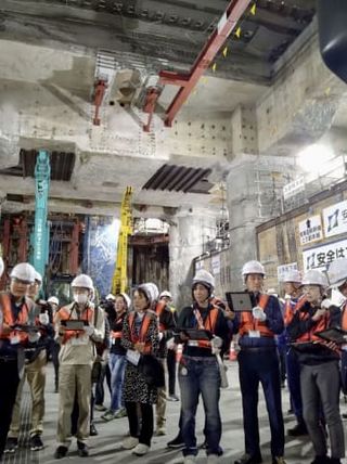 リニア品川駅の工事現場を公開　JR東海、近隣住民向け