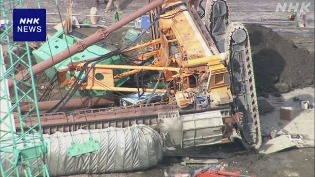 大阪 都島 工事現場で重機倒れる 周辺道路ふさがれた状態に