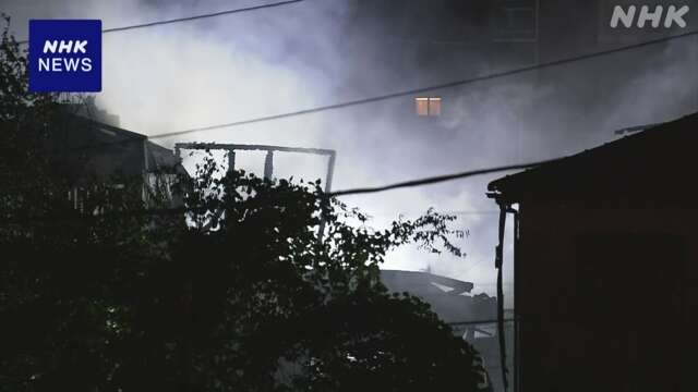 千葉 住宅3棟が焼ける火事 火元の住宅の高齢夫婦と連絡とれず