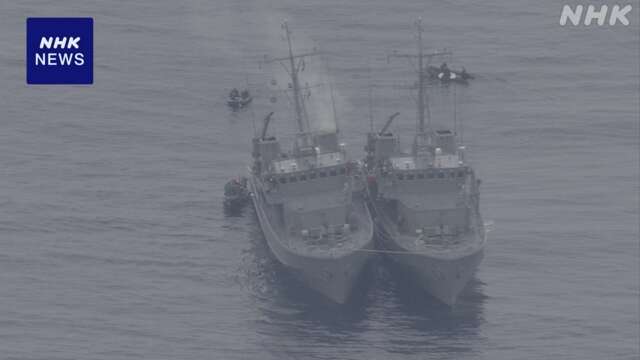 海上自衛隊の掃海艇で火災 福岡県沖 乗組員1人を搬送