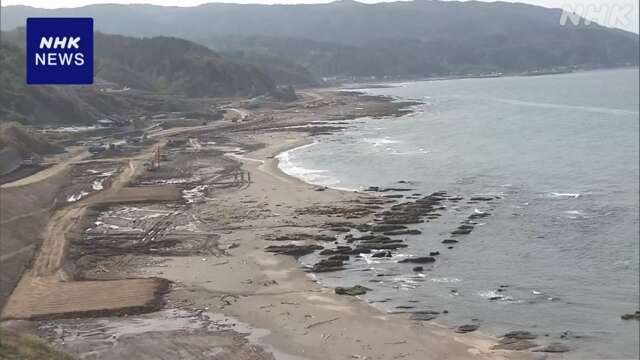 石川 輪島 坂口市長 “地盤隆起の海岸「震災遺構」に”