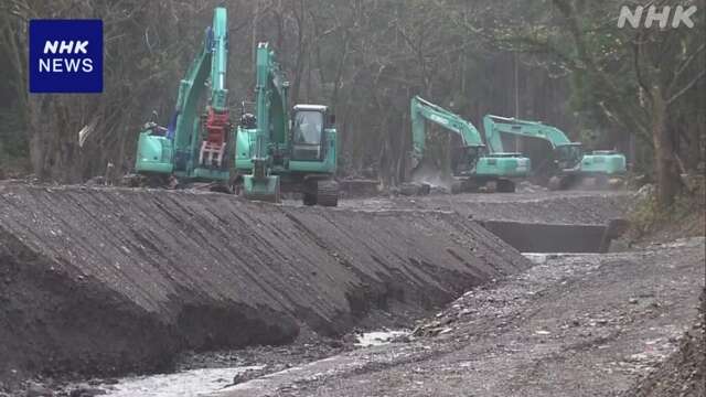 石川 輪島 豪雨で氾濫の塚田川周辺 降雪前に復旧工事急ピッチ