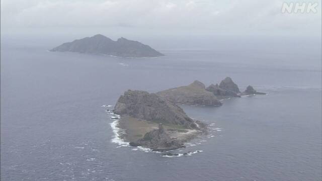 沖縄 尖閣沖 中国海警局の船2隻が一時領海侵入