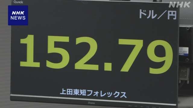 円相場 ドルに対して値下がり 日米での金融政策の会合を前に